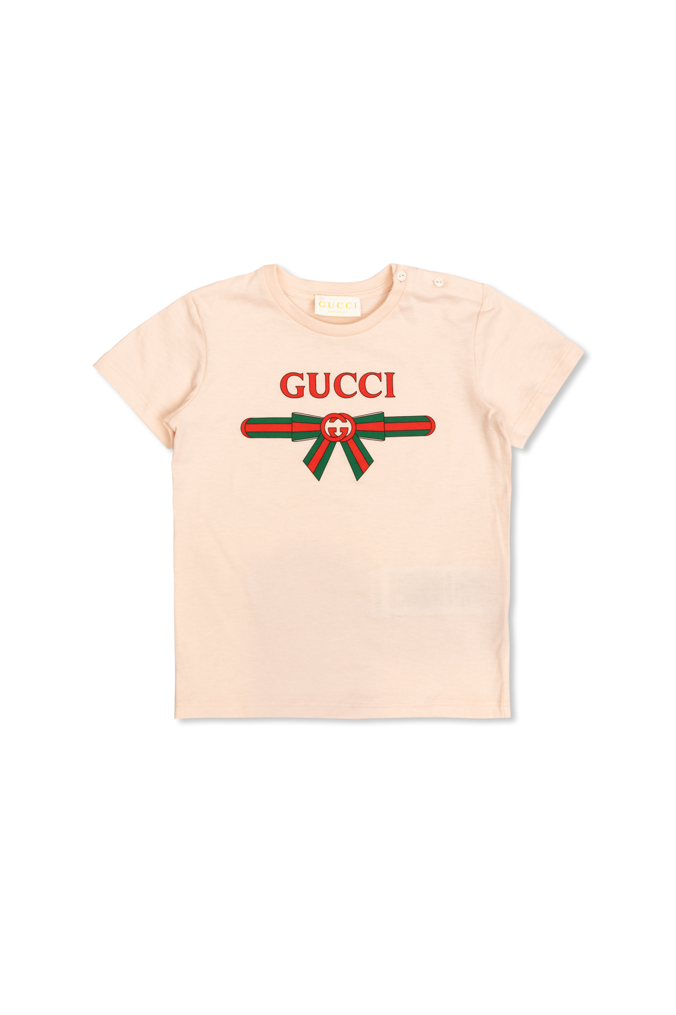 Pink T-shirt with printed logo Gucci Kids - Vitkac GB